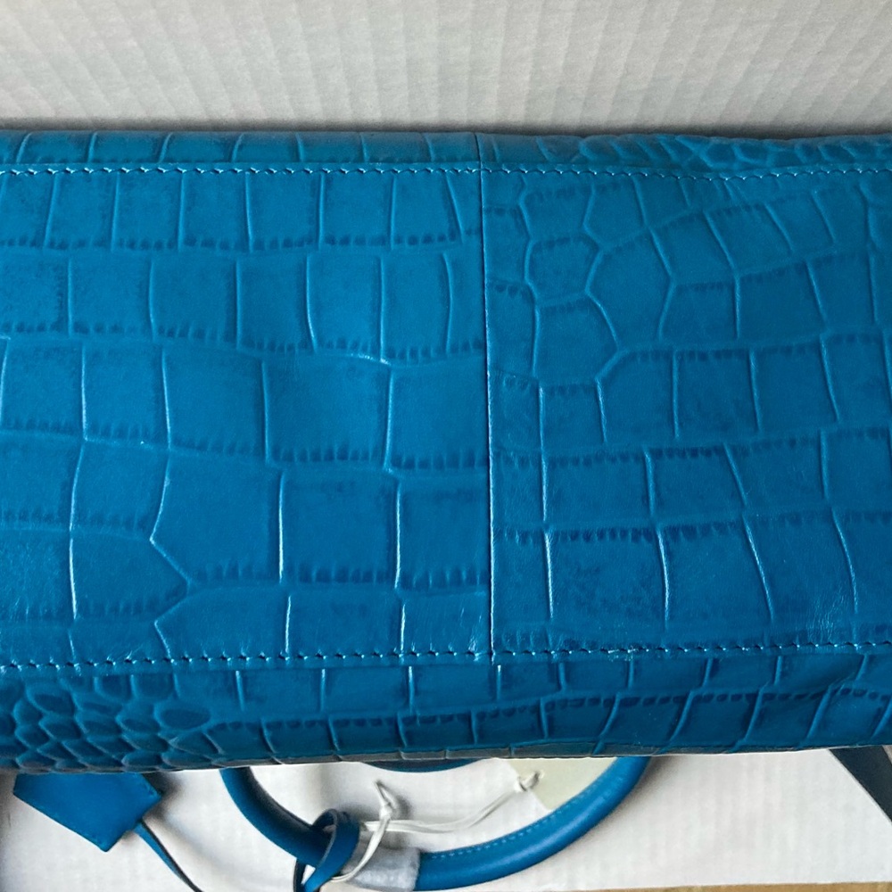 RADLEY LONDON Teal Croc-Embossed Satchel - Picture 13 of 15